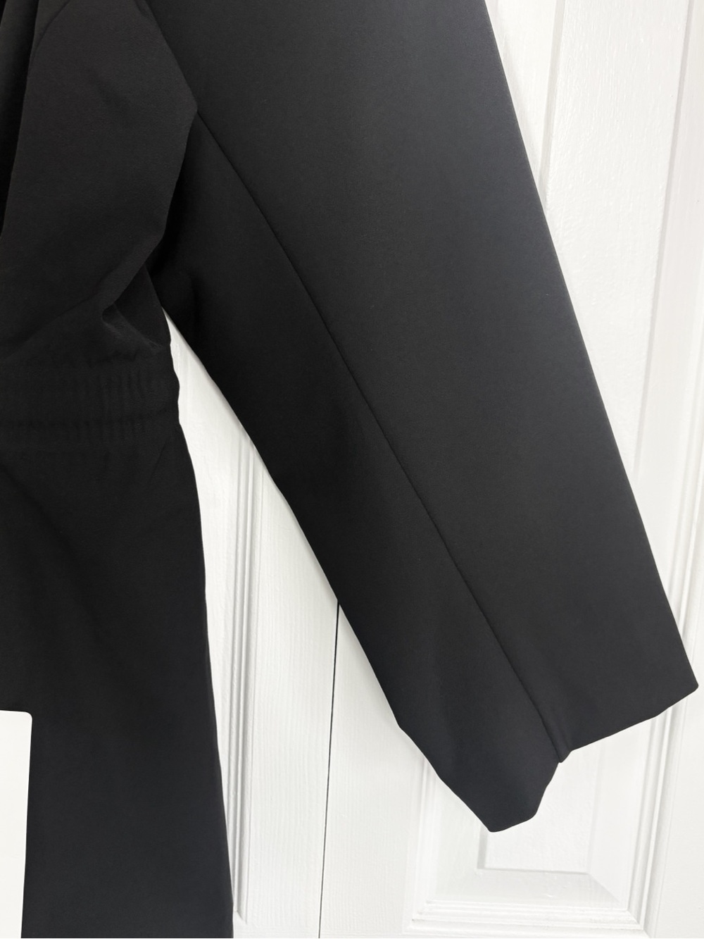 NWT Athleta Black Endless Primatwill Stretch Long Sleeve Tie Front Blazer 24 - Picture 7 of 16